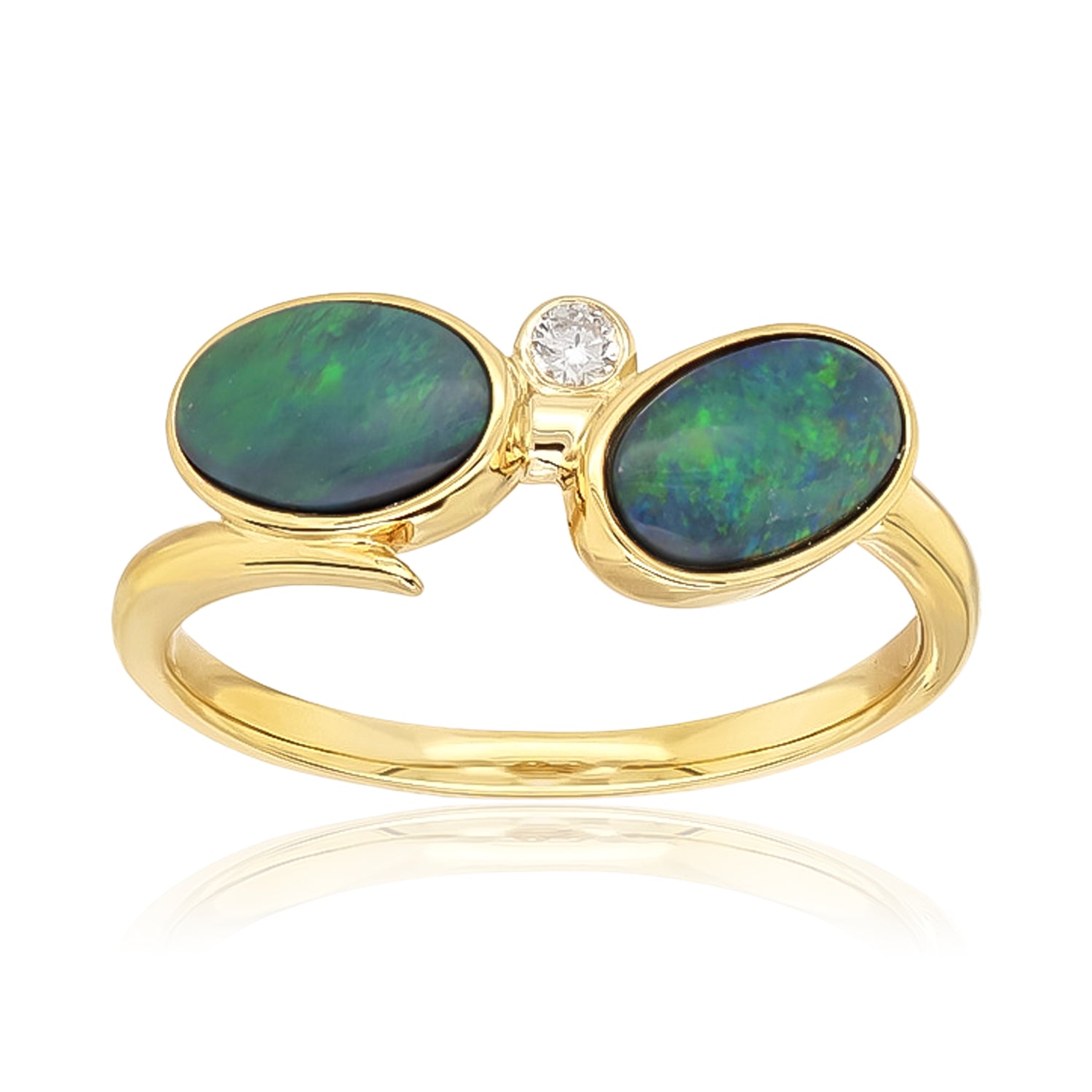 Heirloom emerald ring with opal and sapphires - Anpé Atelier CPH